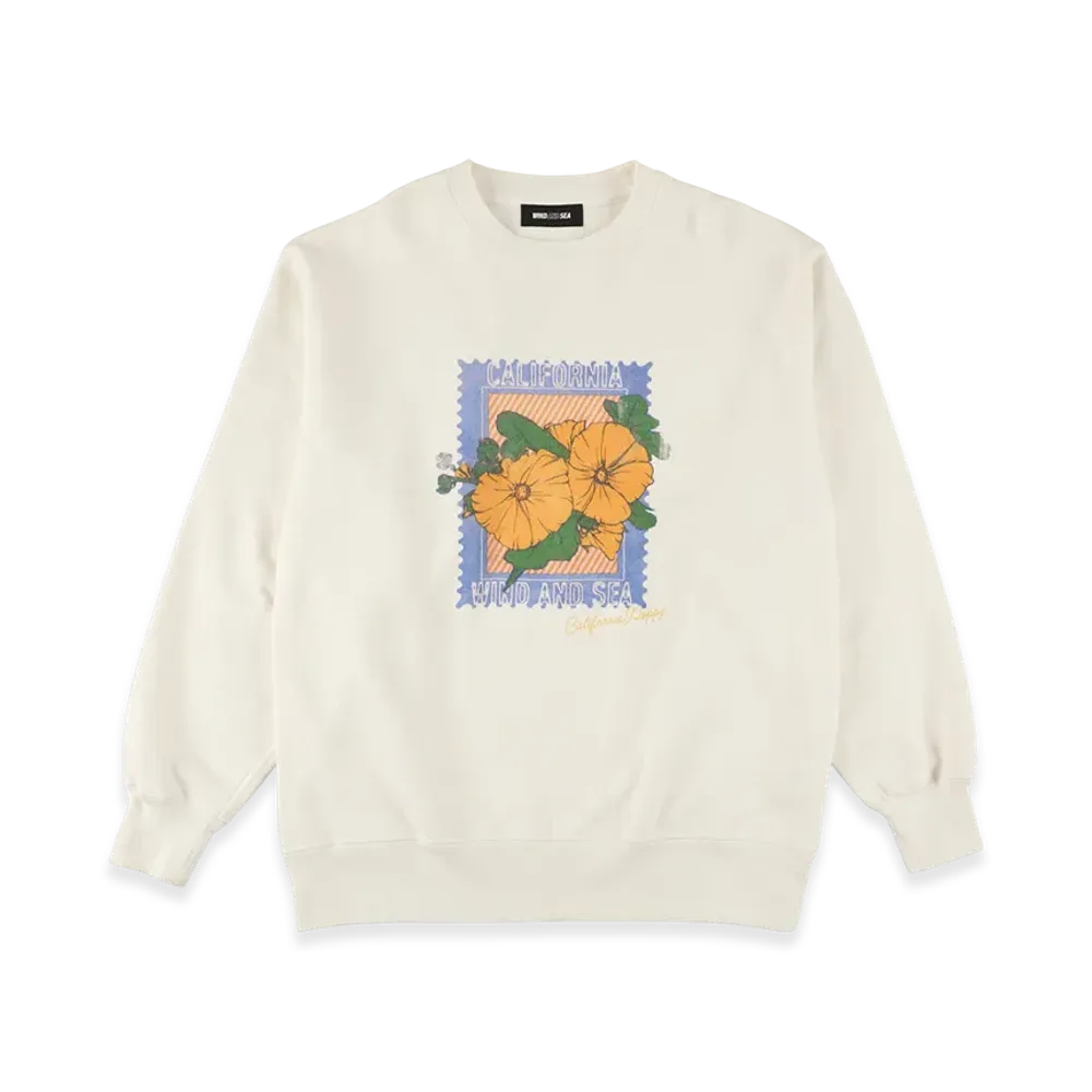 WIND AND SEA Flower Crewneck Sweatshirt "Ivory"