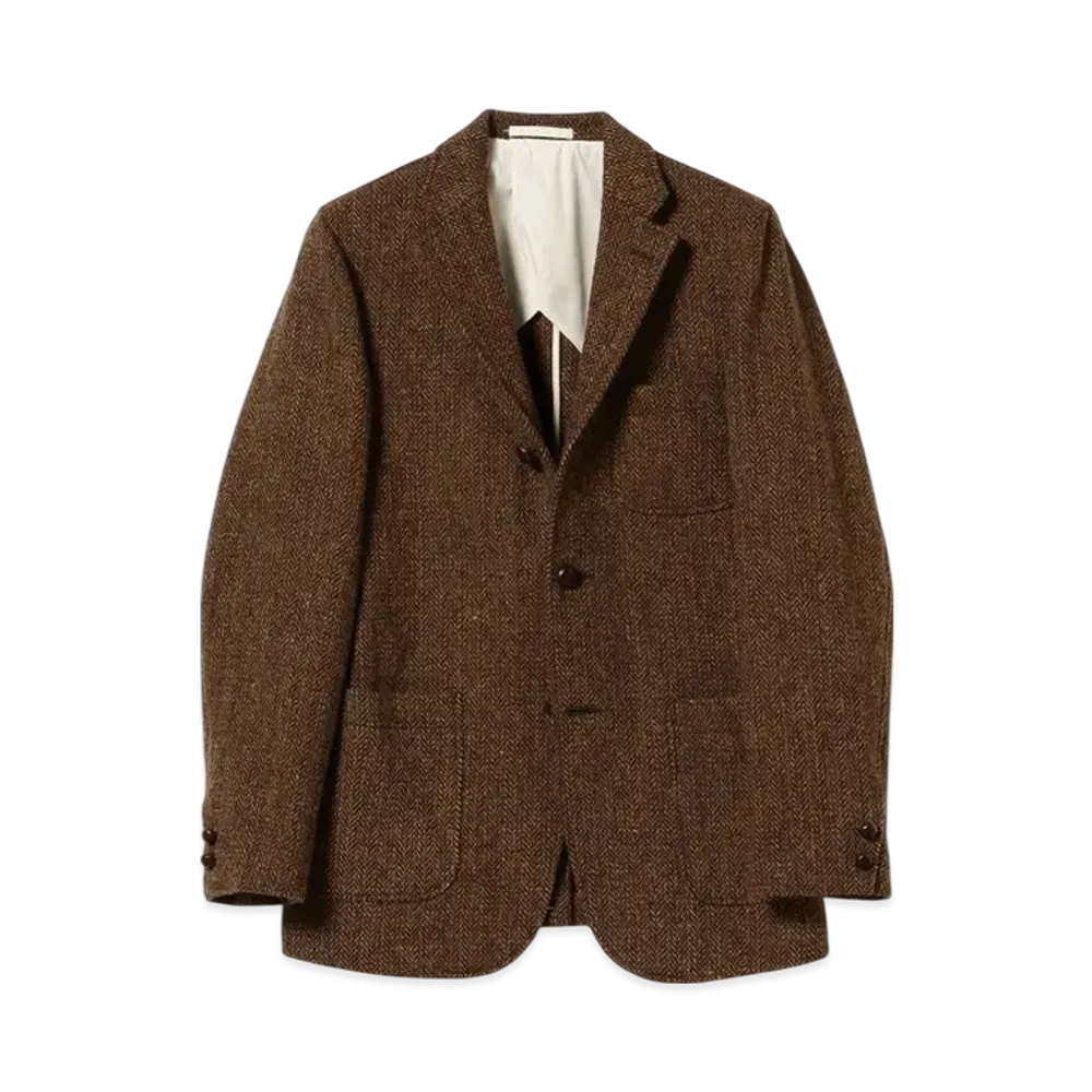 BEAMS 3B Jacket Harris Tweed "Brown"