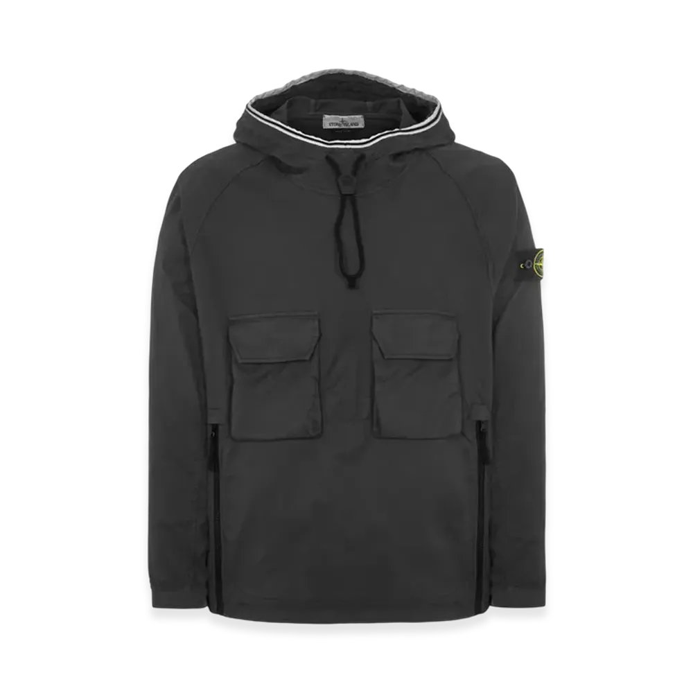 Stone Island 44019 Supima Cotton Twill Stretch-TC Anorak - 22SS "Black"