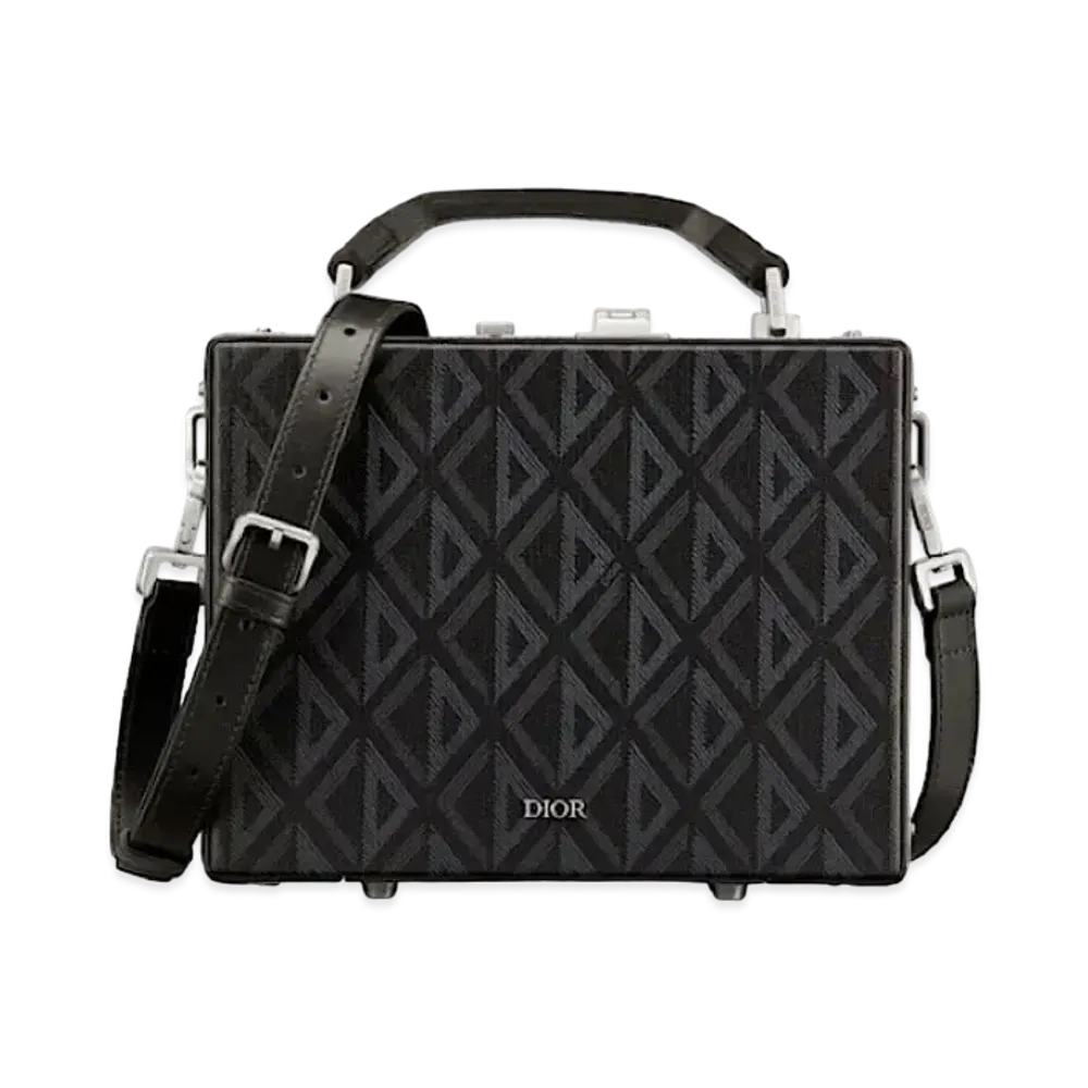 Dior Dior Lock Case CD Diamond Canvas "Black"