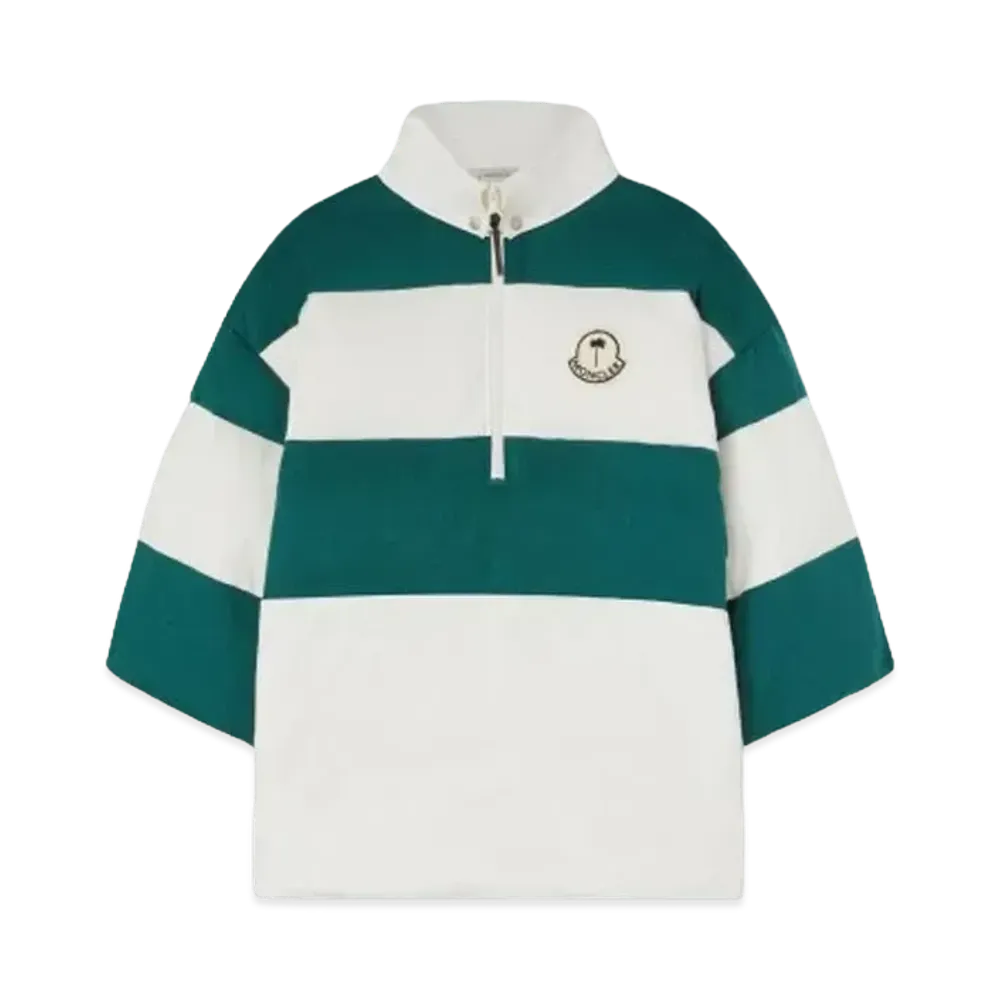 PALM ANGELS x MONCLER Genius Puffer Polo "White Green"