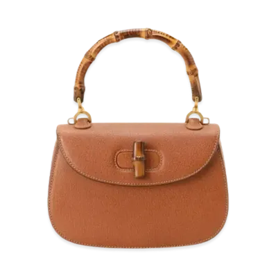 GUCCI Classic Bamboo Leather Small Bag "Camel"