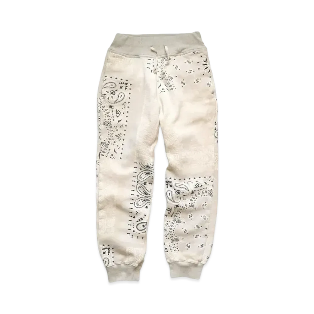 KAPITAL BACK HAIR BANDANA PATTERN SWEAT RIB PANTS "Quinity"