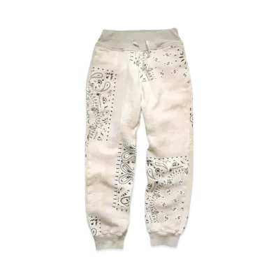 KAPITAL BACK HAIR BANDANA PATTERN SWEAT RIB PANTS "Quinity"