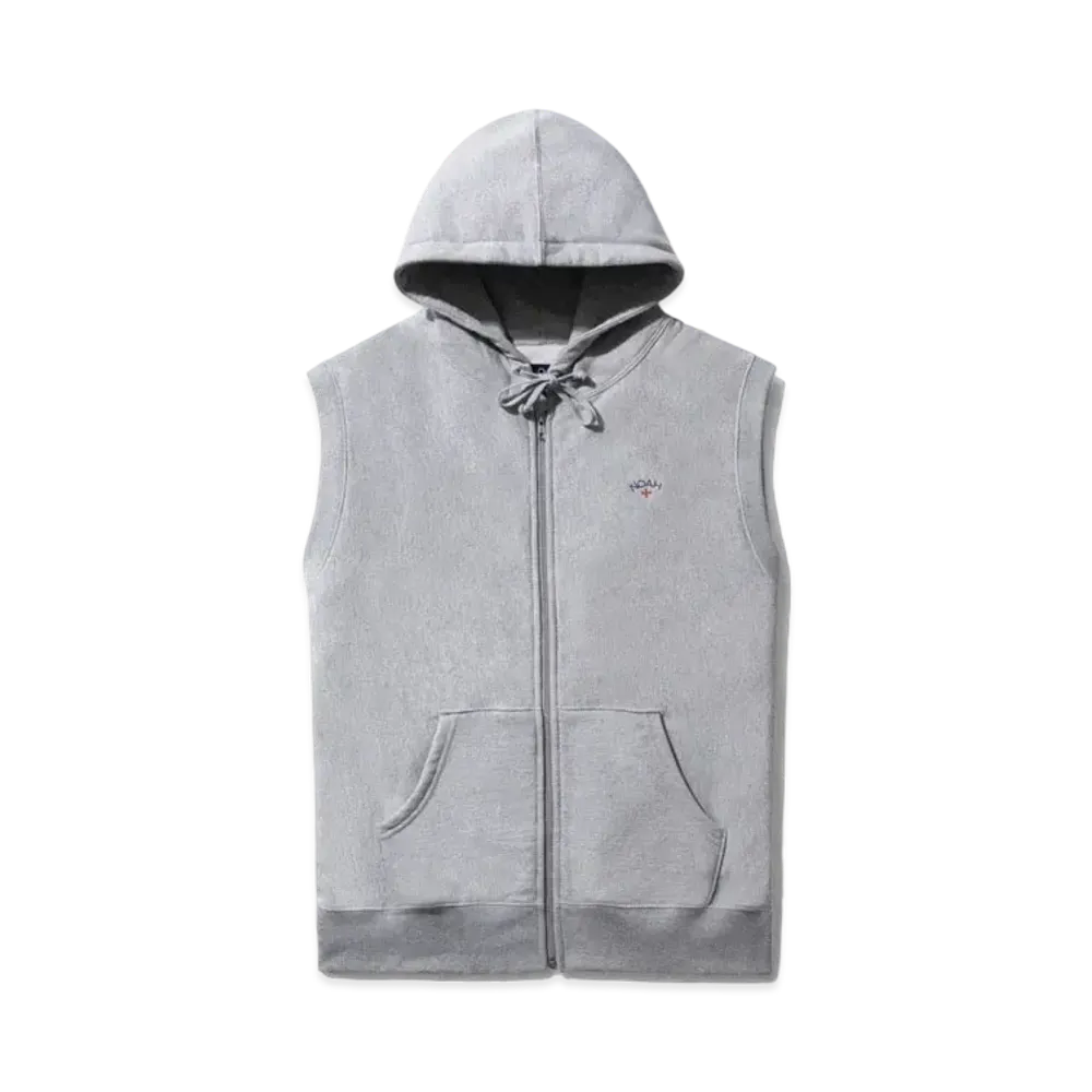 Noah Sleeveless Zip-Up "Heather Grey"