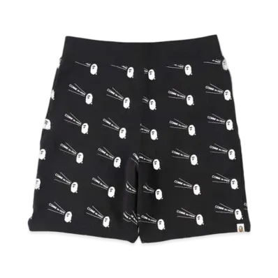 A BATHING APE CDG OSAKA SWEAT SHORTS "Black"