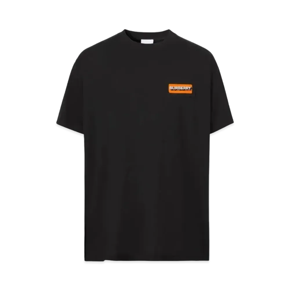 Burberry Men's Logo Applique Oversized T-shirt "Black"