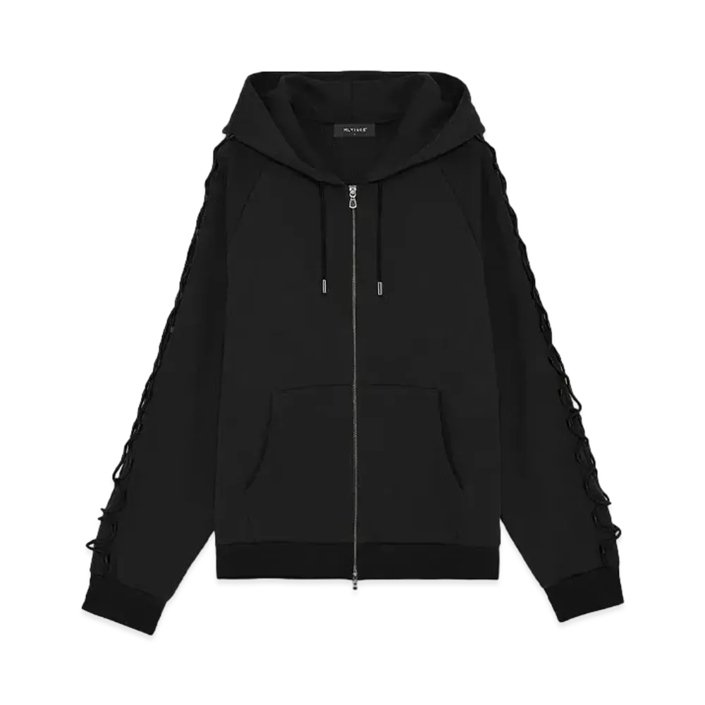 MLVINCE ZIP-UP DRESS SLEEVE HOODY " BLACK"