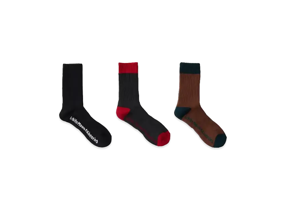 White Mountaineering x Dickies 3 Socks Pack "Multi"