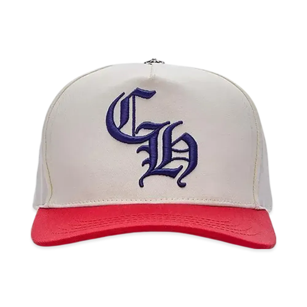 Chrome Hearts Baseball Cap 5 Panel CH "White/Red"