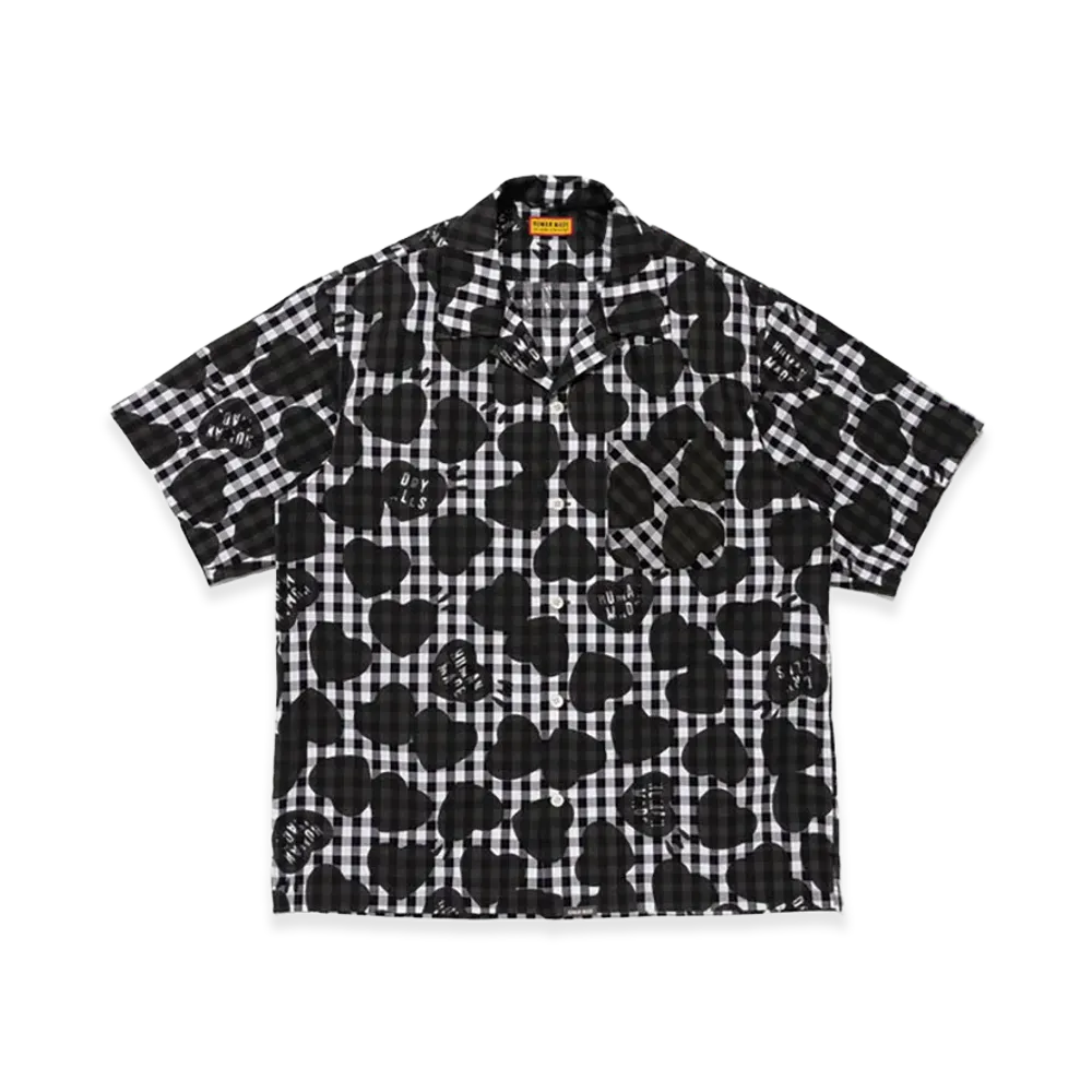 HUMAN MADE Heart Gingham Check Shirt "Black"