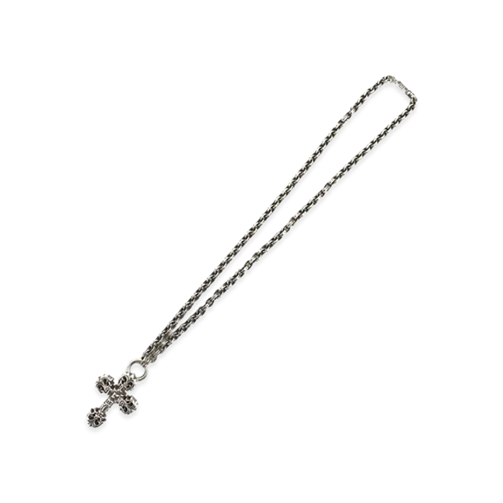 Chrome Hearts Paper Chain Philigrey Cross Necklace "Silver"