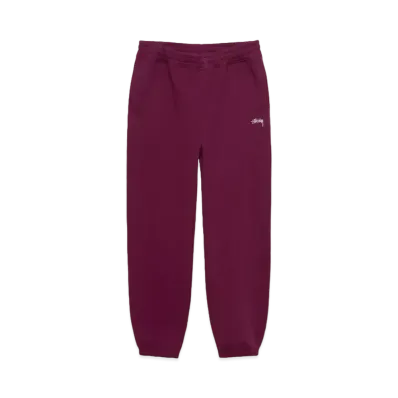 Stussy Stock Logo Sweatpant "Burgundy"