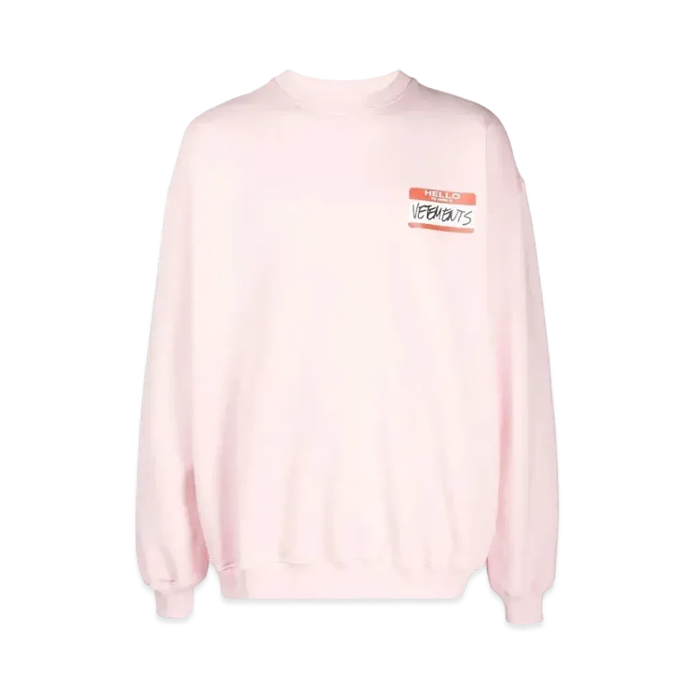 VETEMENTS My Name IS Sweatshirt "Pink"
