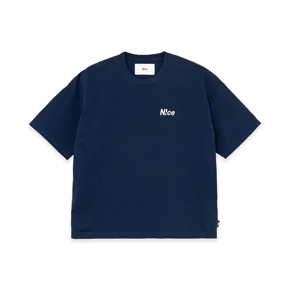 N!ce Embroidery Tee "Navy"