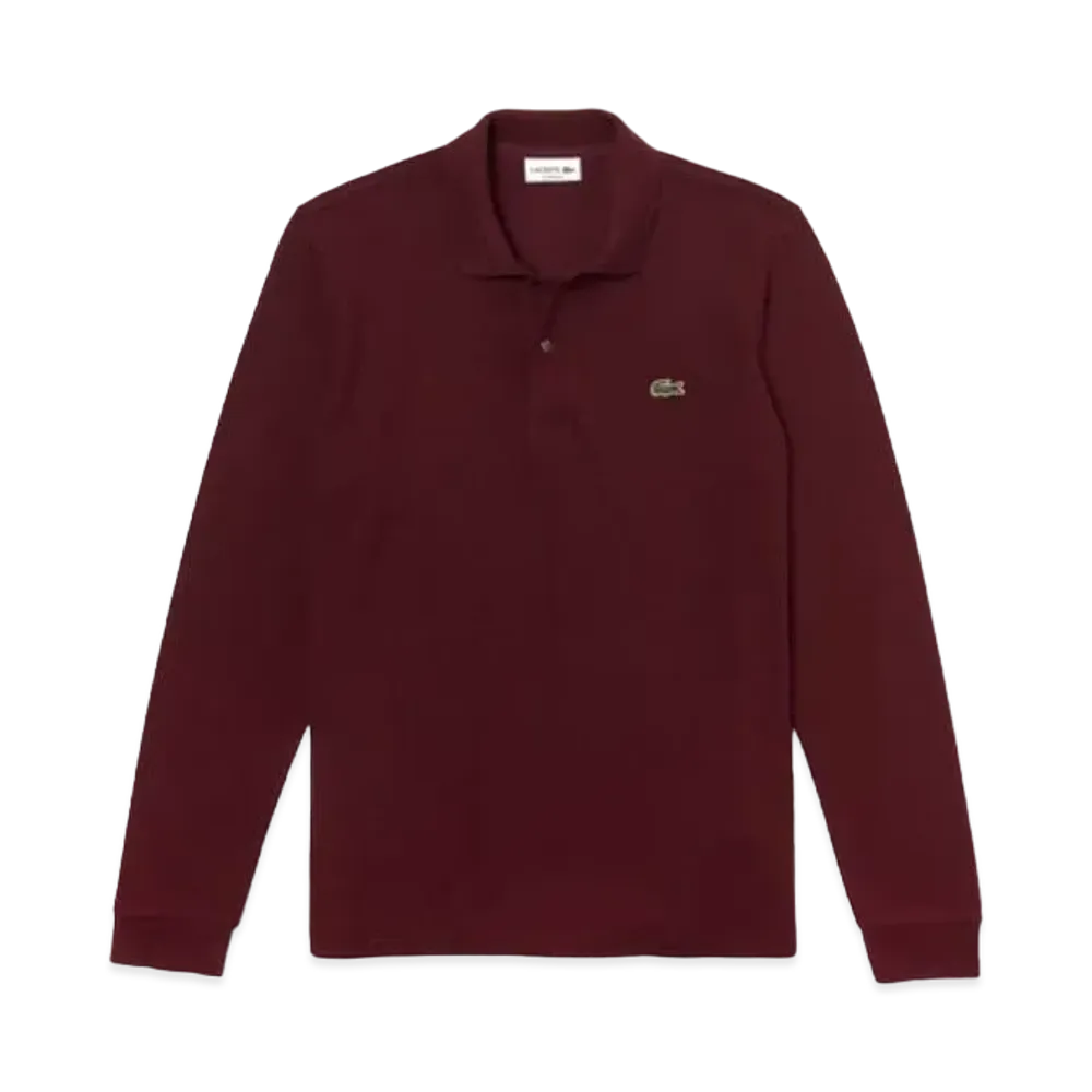 LACOSTE Long Sleep Color Polo Shirt L1313 "Wine Red"