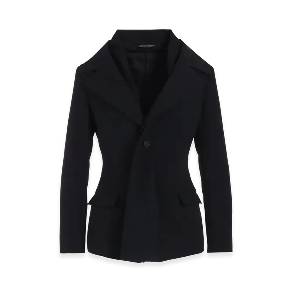 Yohji Yamamoto Wool Stole Jacket "Black"