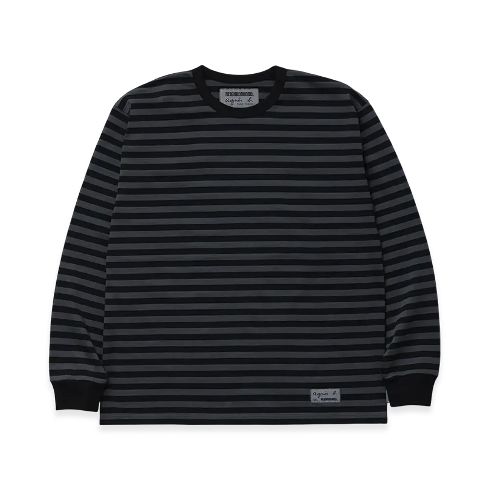 NEIGHBORHOOD x agnes b. Border Crewneck LS "Gray"