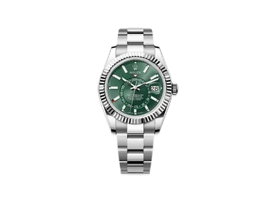 ROLEX Sky-Dweller 42mm Oystersteel & White Gold 336934 "Mint Green"