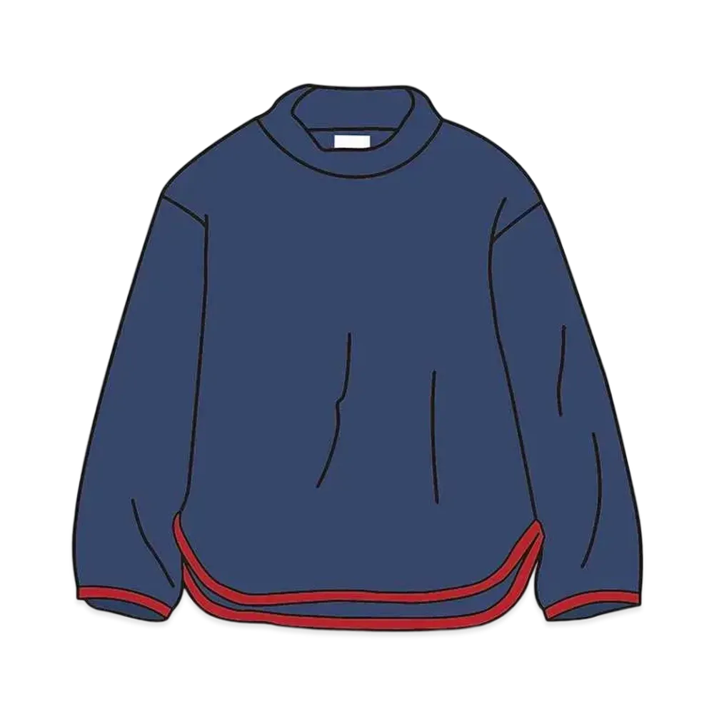  Uniqlo White Mountaineering Fleece Mockneck Pullover Kids "Blue"