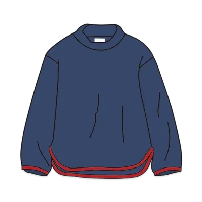 Uniqlo White Mountaineering Fleece Mockneck Pullover Kids "Blue"