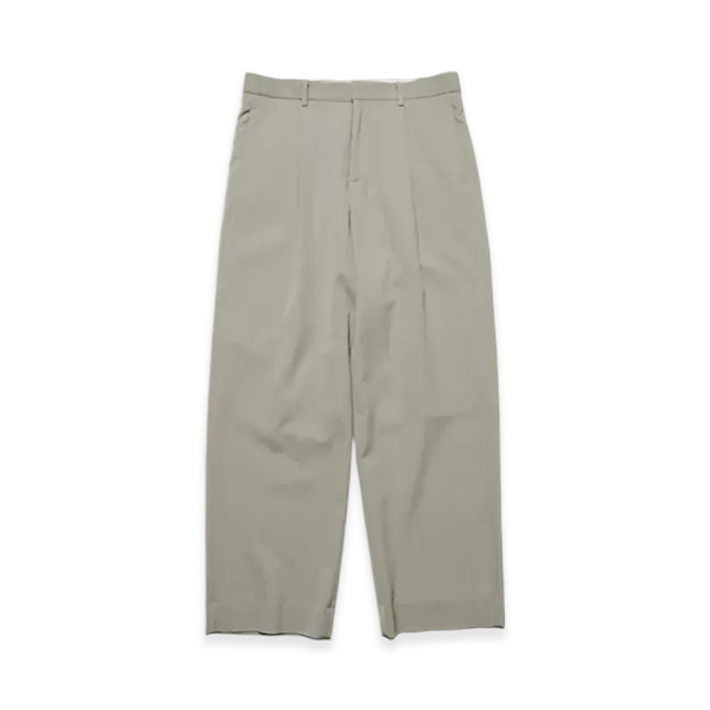 SOPHNET. Washer Wool Relax-Fit Tuck Slacks "Khaki"