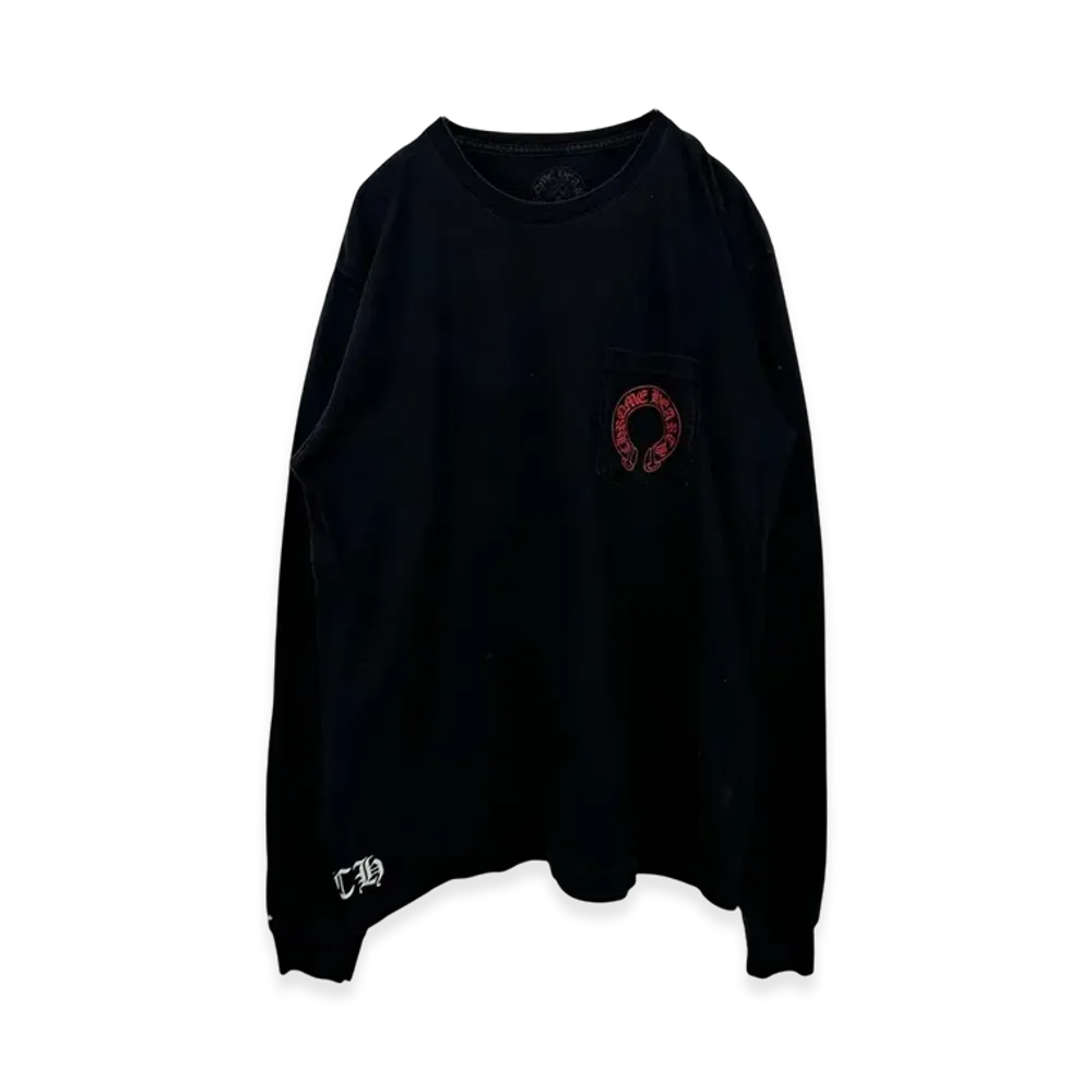 Chrome Hearts Cemetery Cross L/S T-Shirt "Black/Red"