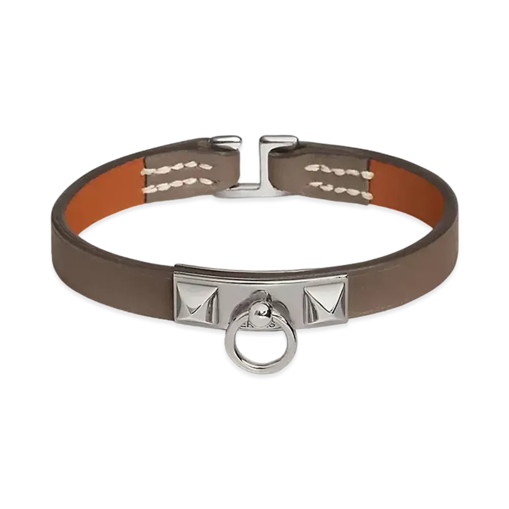 Hermes Rivale Mini Bracelet "Etoupe/Palladium"