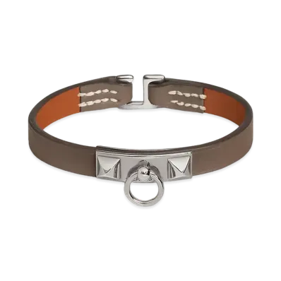 Hermes Rivale Mini Bracelet "Etoupe/Palladium"