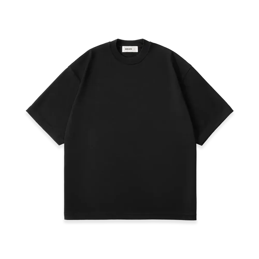 everyone Luxury Cotton Short Sleeve Tee Shirt "Black"