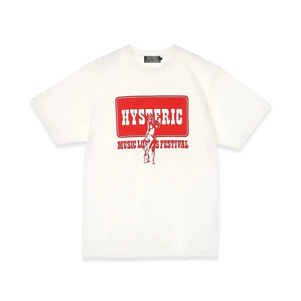 HYSTERIC GLAMOUR Music Lovers Festival Tee "White"