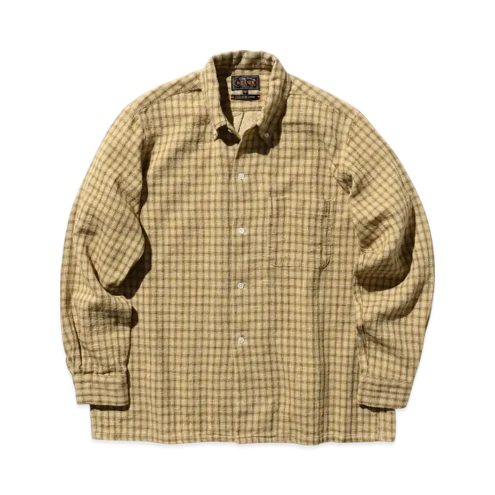 BEAMS Open B.D. Panama Check Double Face "Beige"