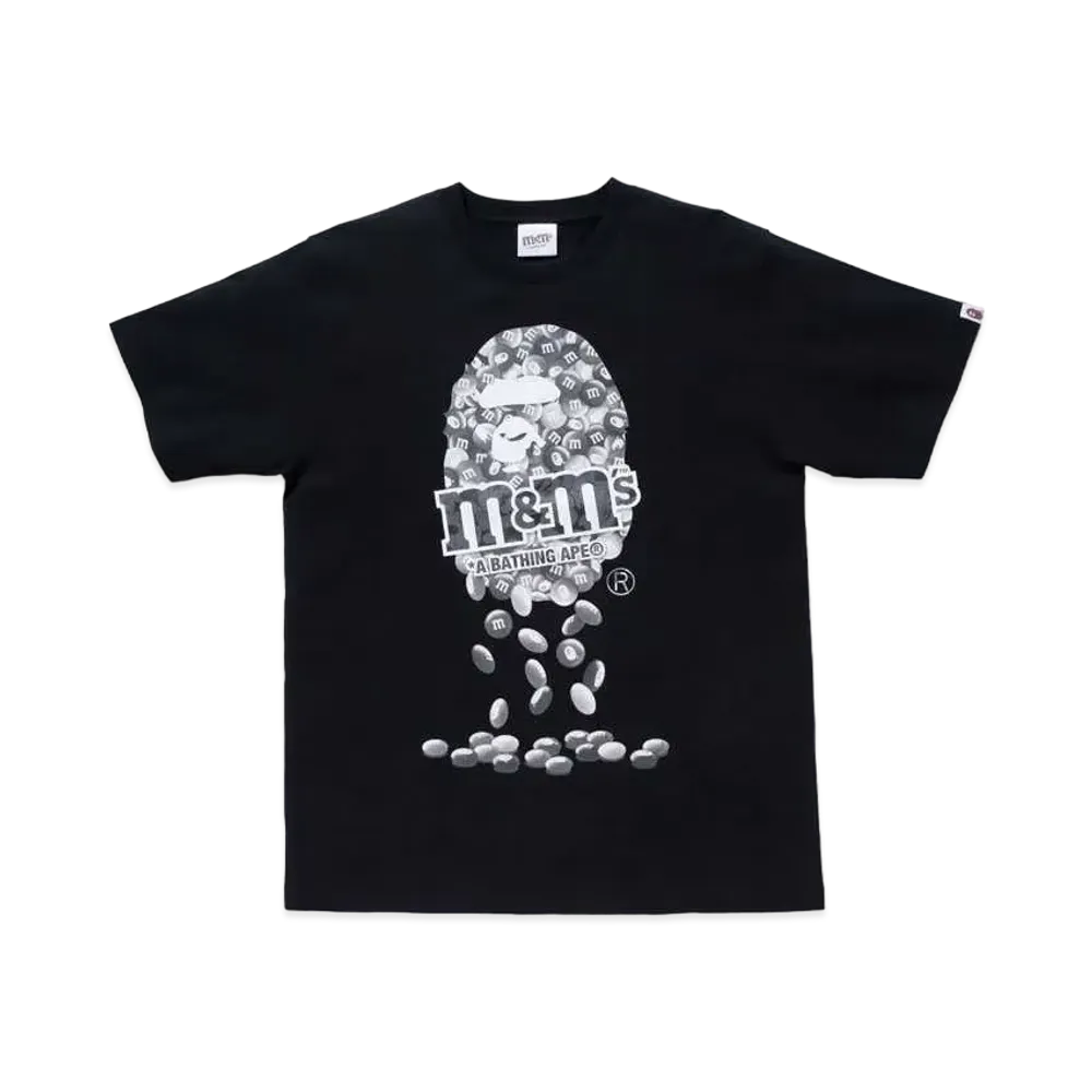 A BATHING APE / M&M’STM MONOTONE APE HEAD TEE MENS "Monotone"