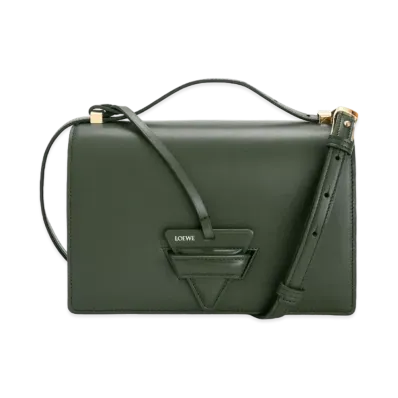 LOEWE Barcelona Bag In Silk Calfskin "Vintage Khaki"