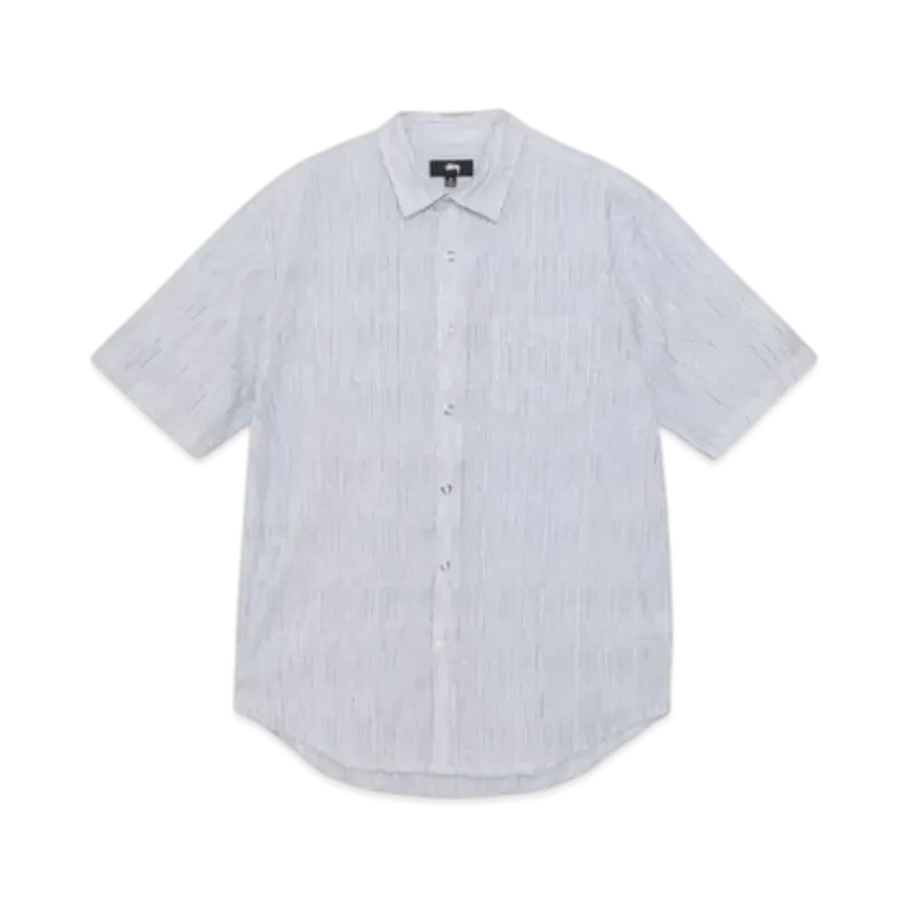 Stussy Wavy Striped Short Sleeve Shirt "Blue"