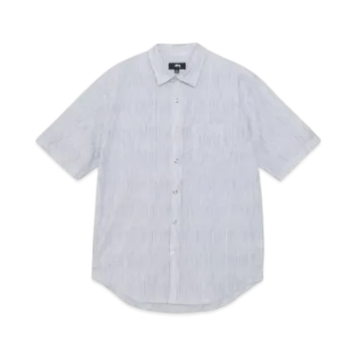 Stussy Wavy Striped Short Sleeve Shirt "Blue"