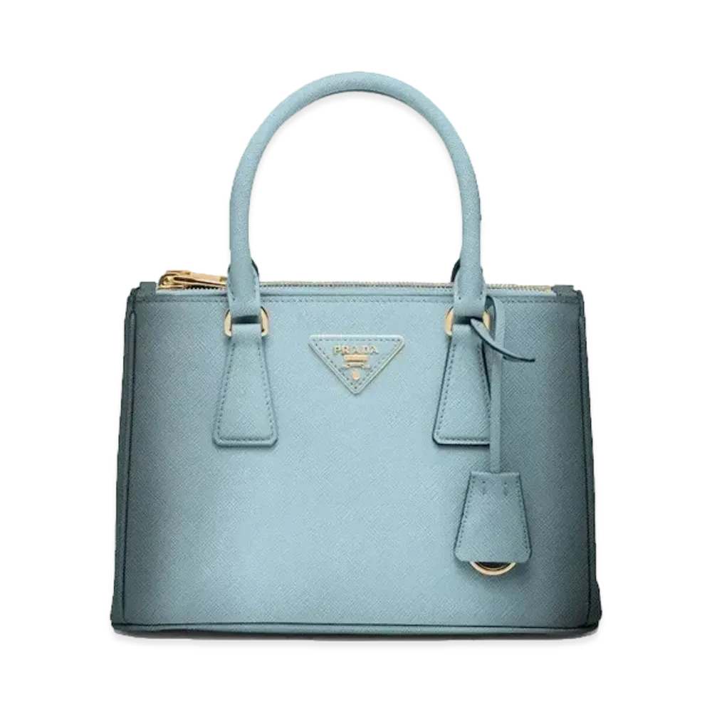 PRADA Galleria Sfumato Saffiano Leather Small Bag "Sfumato Light Blue"