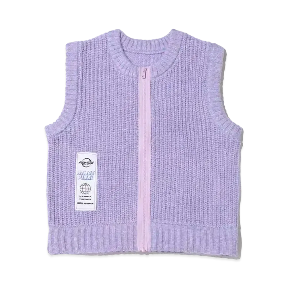 atmos pink Zip-Up Knit Vest "Purple"