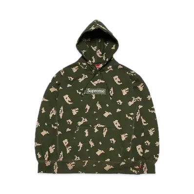Supreme Box Logo Hooded Sweatshirt "Olive Russian Camo" (21FW)