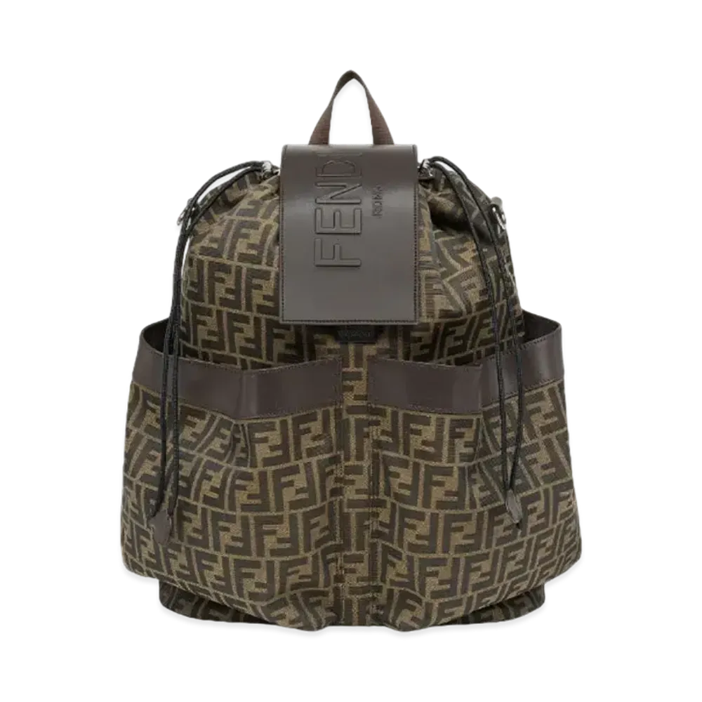 FENDI Strike Large FF Jacquard Fabric Backpack "Multi Color"