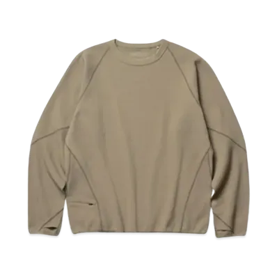Goldwin 0 Helicoid Sleeve Waffle Top (Unisex) "Cloud Beige"