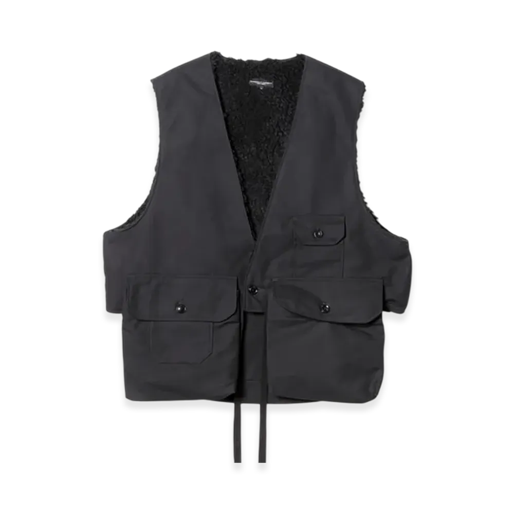 ENGINEERED GARMENTS Fowl Vest - Cotton Double Cloth "Black"