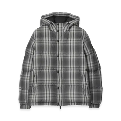 Burberry Ombre Check Hooded Down Jacket "Black"