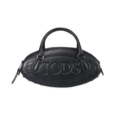 TOD'S Leather Boston Bag Mini "Black"
