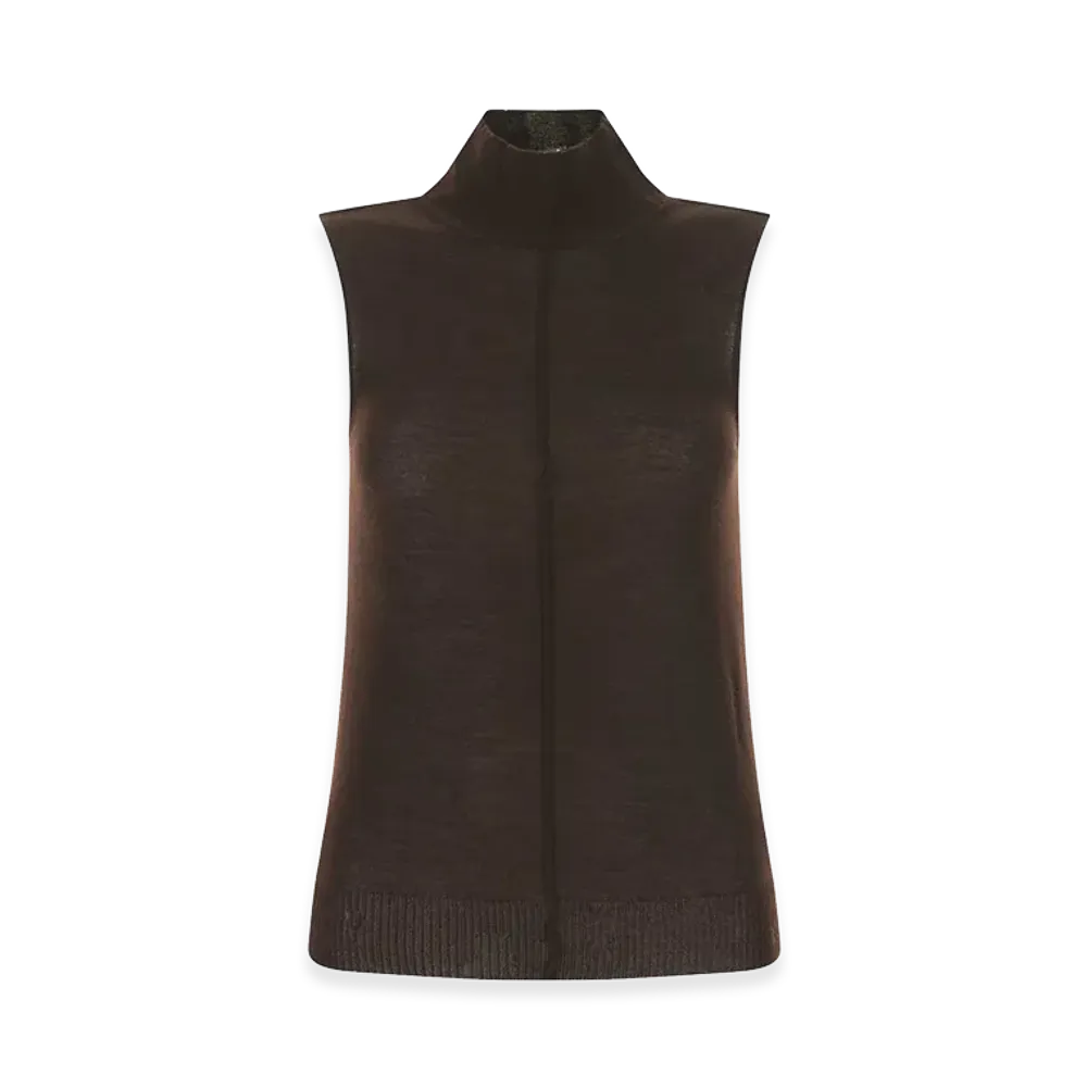 AMIRI Women's Chocolate Cashmere Top "Brown"