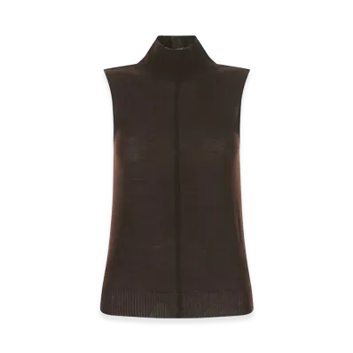 AMIRI Women's Chocolate Cashmere Top "Brown"
