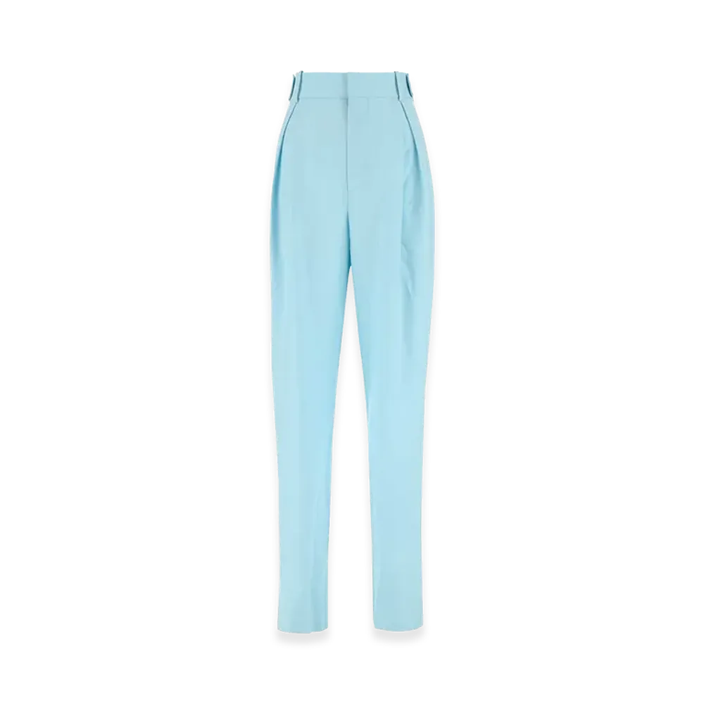 Bottega Veneta Women's Wool Wide-Leg Pant "Pastel Light Blue"