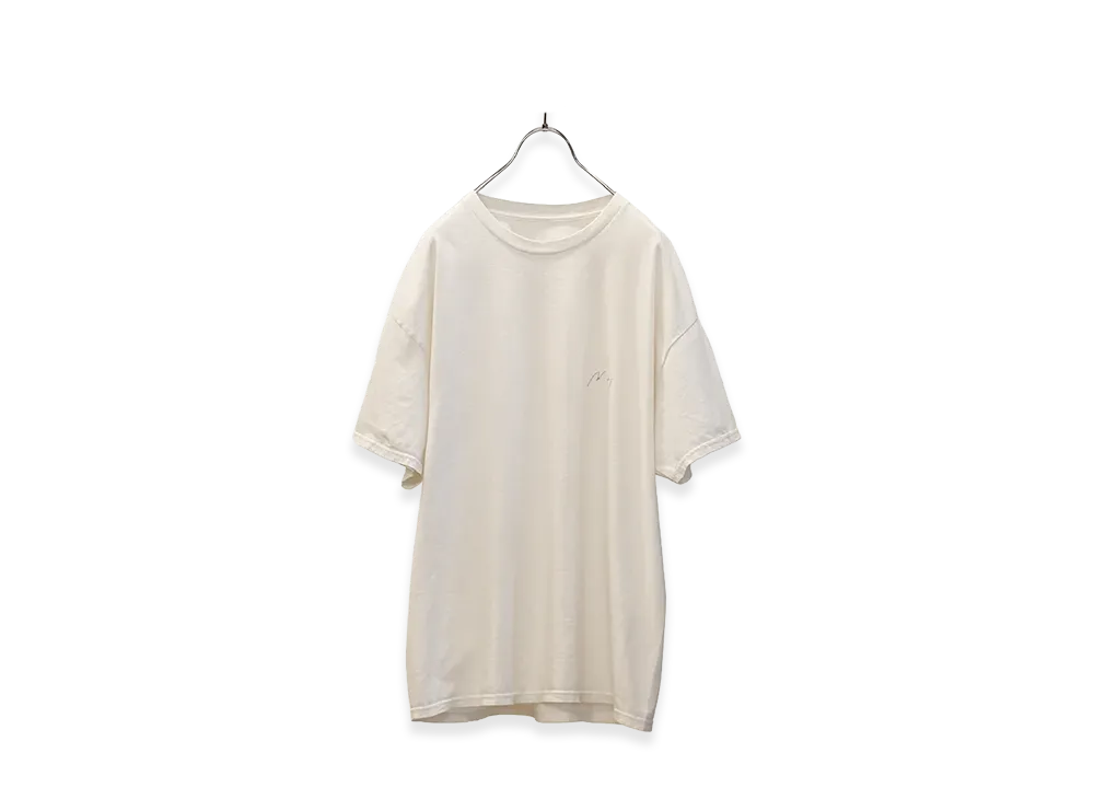ANCELLM Dyed Embroidery T-Shirt "White"