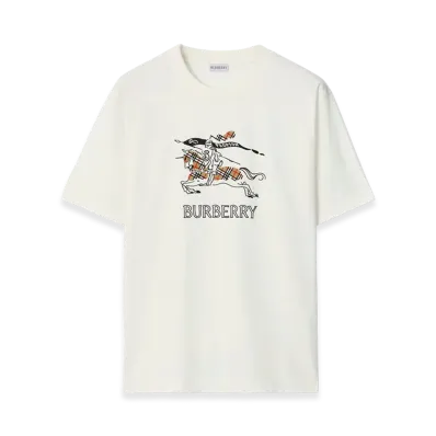 Burberry EKD Sketch Cotton Tee "Chalk White"