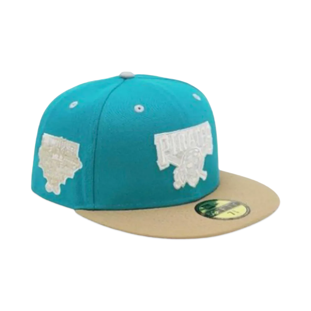 NEW ERA x THE CAP 59Fifty Lake Mirror TOKOROZAWA EXCLUSIVE Pittsburgh Pirates "Blue/Beige"
